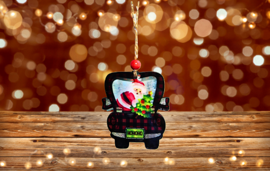Truck Shaped Sublimated Ornament
