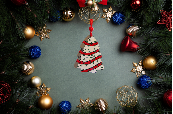 Tree Shaped Sublimated Ornament