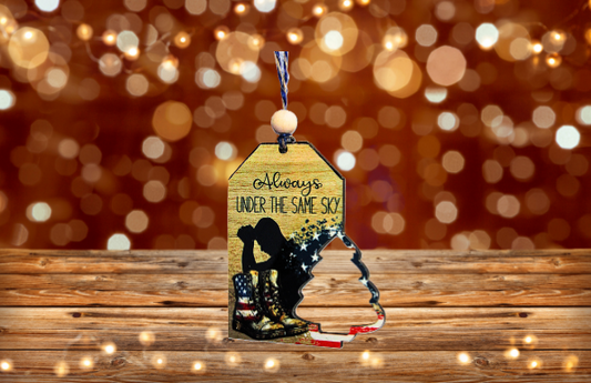 Tag with Tree Shaped Sublimated Ornament