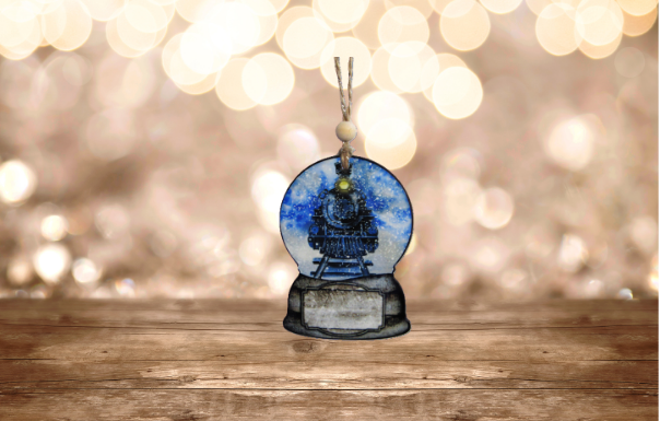 Snowglobe Shaped Sublimated Ornament