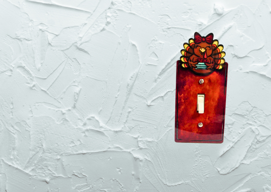 Turkey with Bow Shaped Sublimated Light Switch Plate