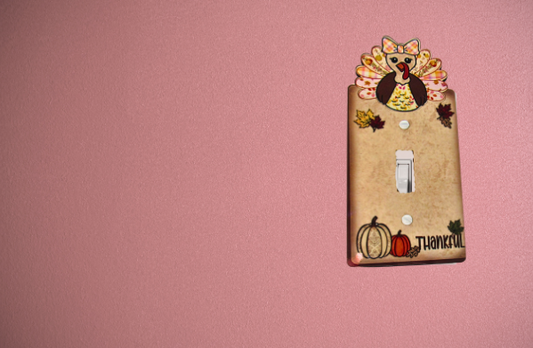 Turkey with Bow Shaped Sublimated Light Switch Plate