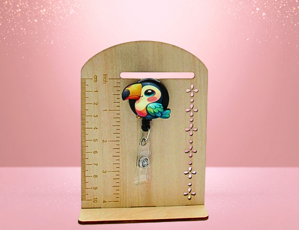 MDF- Toucan Shaped Sublimated Badge Reel