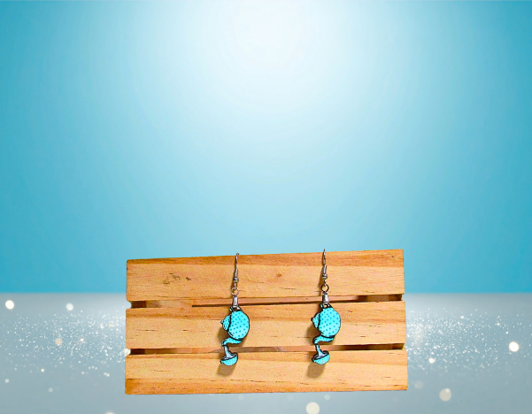 MDF-Teapot Shaped Sublimated Earrings 1 inch