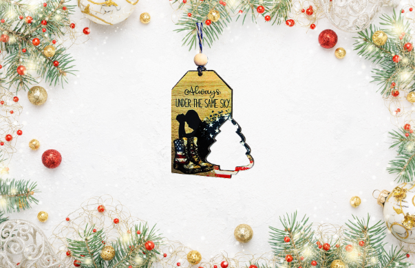 Tag with Tree Shaped Sublimated Ornament