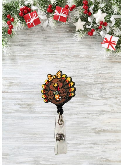 Turkey Shaped Sublimated Badge Reel