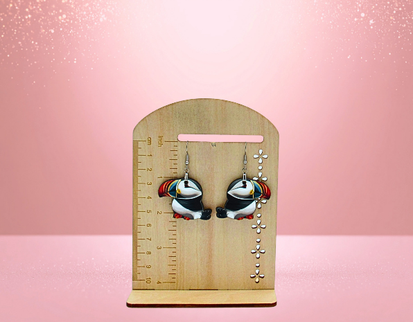 MDF- Toucan Shaped Sublimated Earrings 1.5 inch