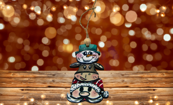 MDF- Christmas Trio Shaped Sublimated Ornament