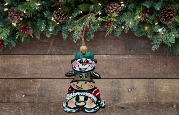 MDF- Christmas Trio Shaped Sublimated Ornament