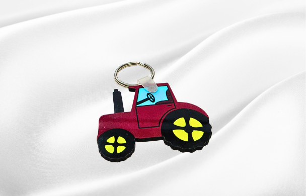MDF-Tractor Shaped Sublimated Keychain
