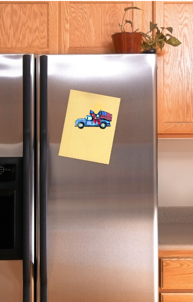 Pickup Truck Shaped Sublimated Refrigerator Magnet