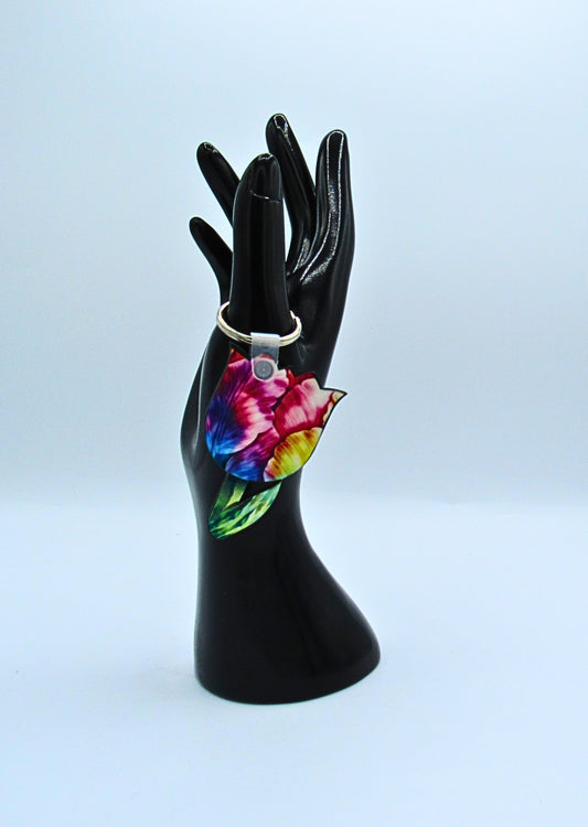 MDF- Tulip Shaped Sublimated Keychain