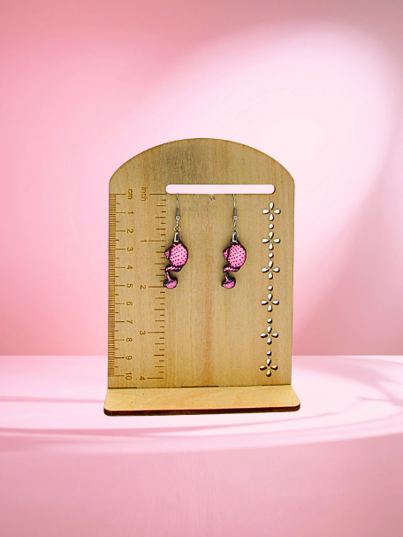 MDF-Teapot Shaped Sublimated Earrings 1 inch