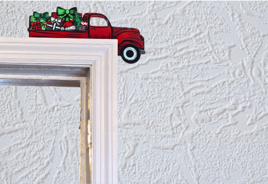 Truck with Gifts Shaped Sublimated Corner Sitter