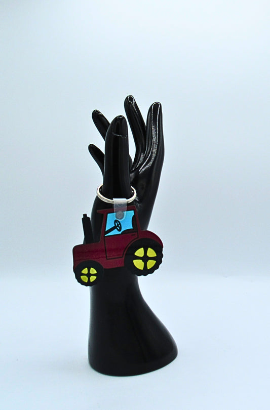 MDF-Tractor Shaped Sublimated Keychain
