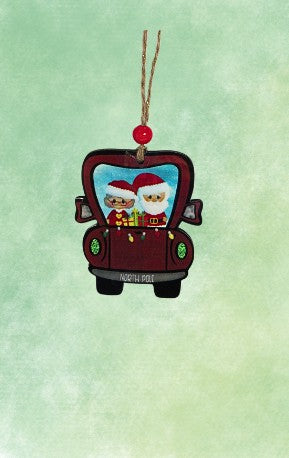 Truck Shaped Sublimated Ornament