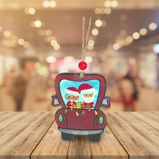 Truck Shaped Sublimated Ornament