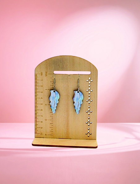 MDF-Tulip Shell Shaped Sublimated Earrings 1.5 inch