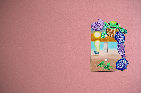 Turtle with shells Shaped Sublimated Light Switch Cover