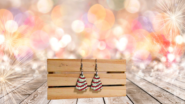 MDF-Chubby Tree Shaped Sublimated Earrings 1 inch