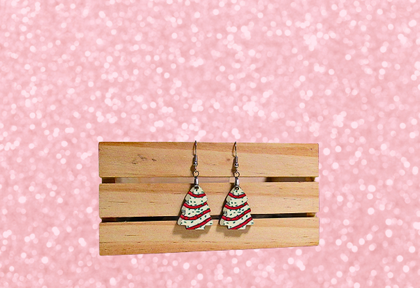 MDF-Chubby Tree Shaped Sublimated Earrings 1 inch