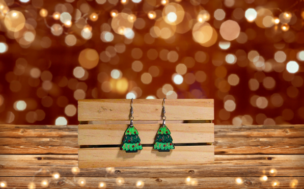 MDF-Chubby Tree Shaped Sublimated Earrings 1 inch