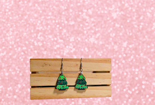 MDF-Chubby Tree Shaped Sublimated Earrings 1 inch