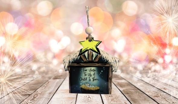 Nativity Shaped Sublimated Ornament