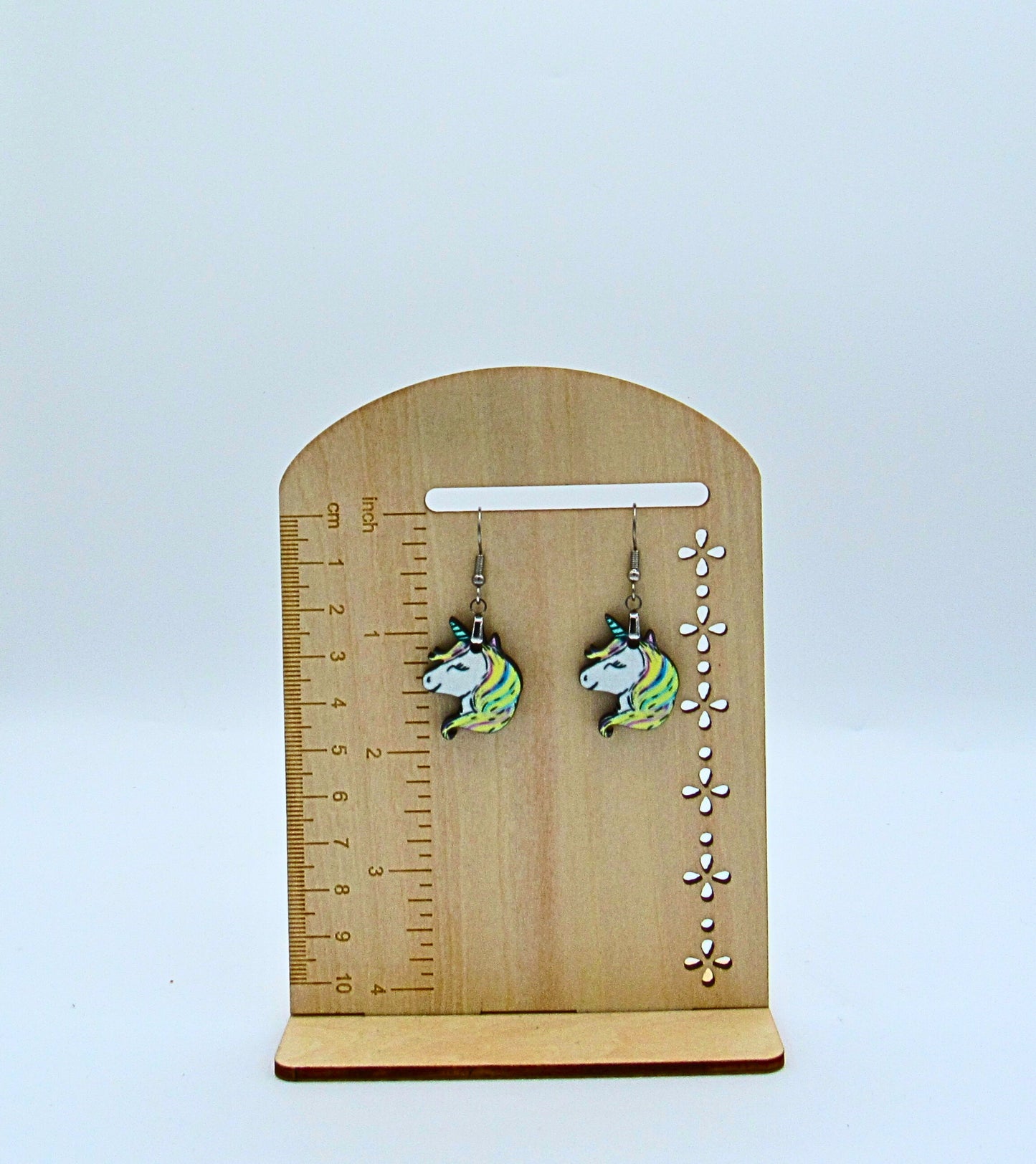 MDF- Unicorn Shaped Sublimated Earrings 1 inch