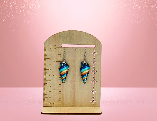 MDF- Tulip Shell Shaped Sublimated Earrings 1.5 inch