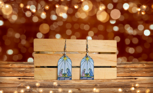 Acrylic Window Shaped Sublimated Earrings