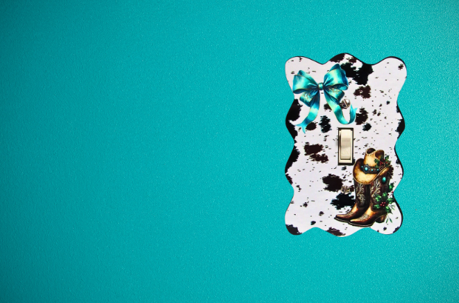 Wavy Edge Shaped Sublimated  Switch Plate Cover