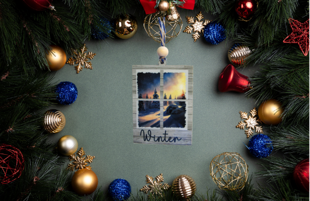 Window Shaped Sublimated Ornament