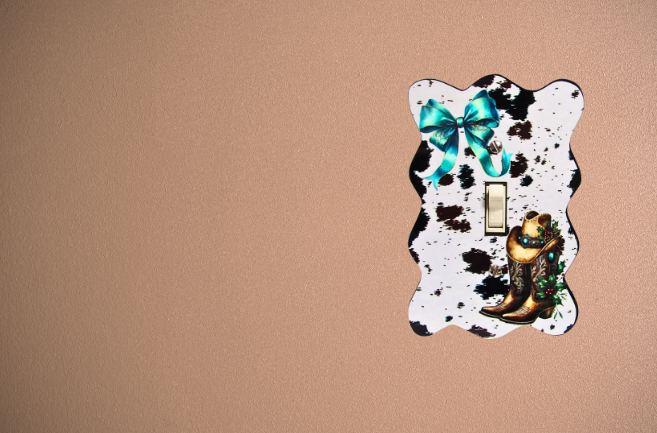 Wavy Edge Shaped Sublimated  Switch Plate Cover