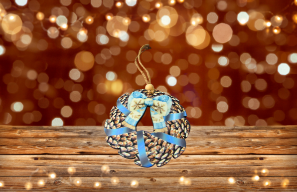 MDF-Bow Wreath Shaped MDF Sublimated Ornament