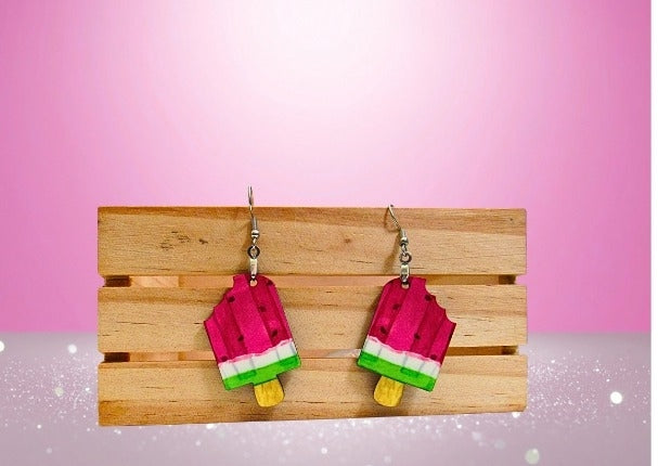 MDF-Popsicle  Shaped Sublimated Earrings 1.5 inch