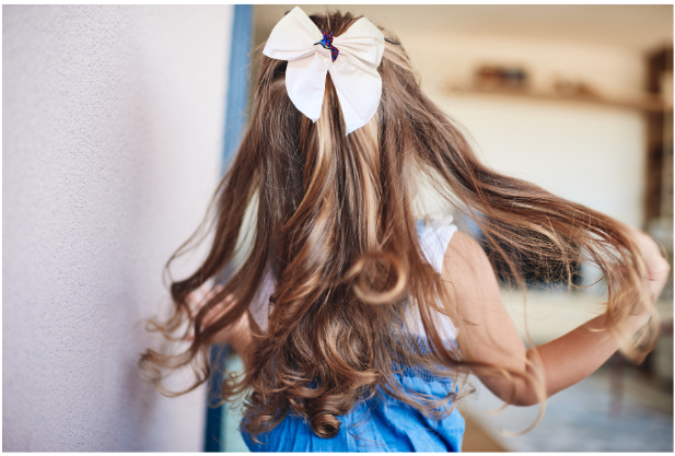 5" Girls Cotton Hair Bow with MDF Shaped Sublimated Center (Hummigbird)
