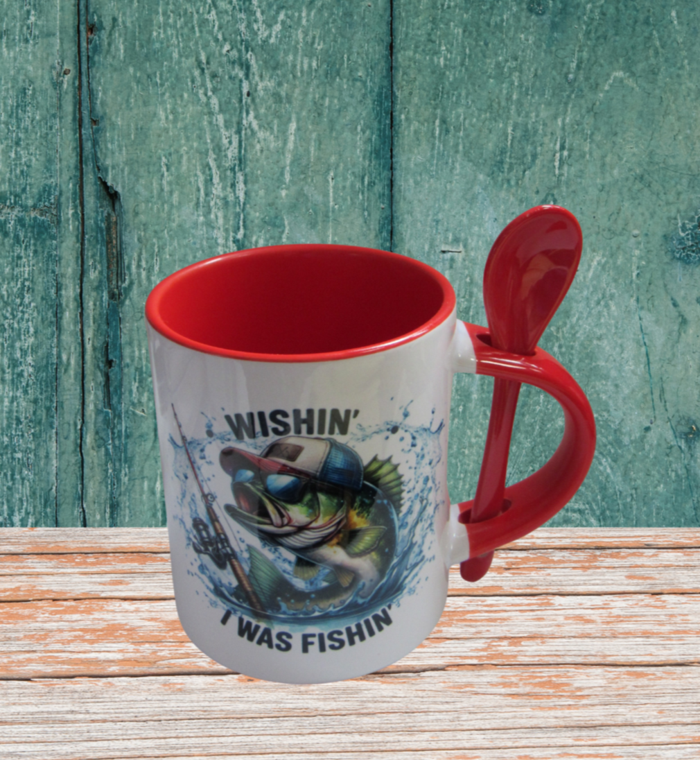 11 oz. Colored Sublimated Mug with Spoon