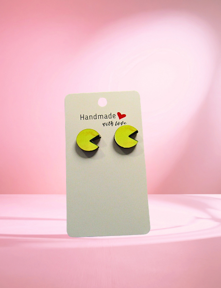 MDF-Lilypad Shaped Sublimated Stud Earrings