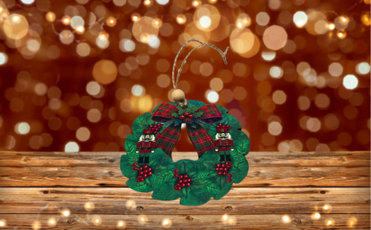 MDF-Bow Wreath Shaped MDF Sublimated Ornament