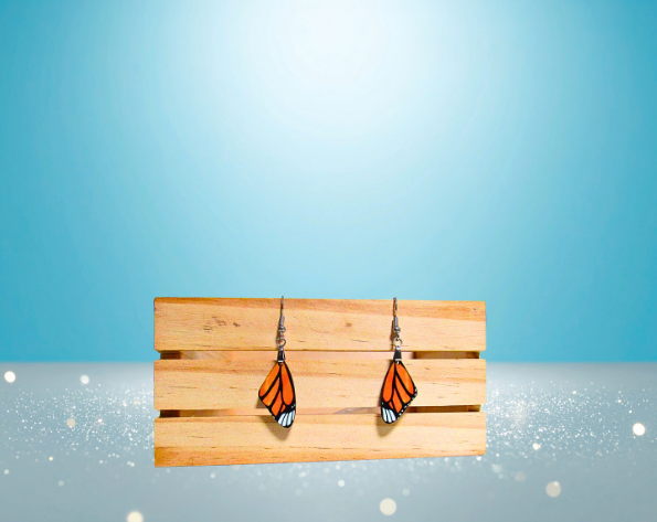MDF-Wing Shaped Sublimated Earrings 1 inch