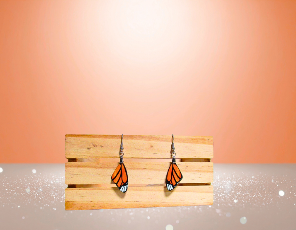 MDF-Wing Shaped Sublimated Earrings 1 inch