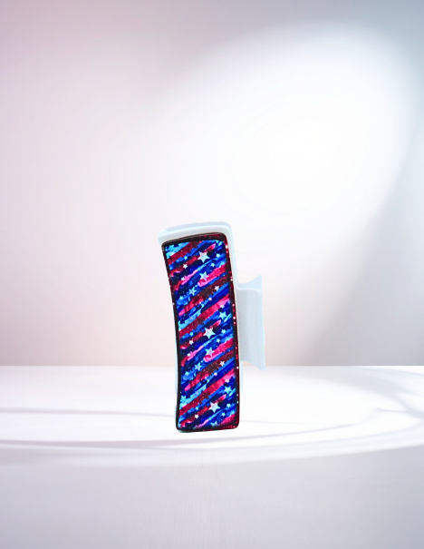 MDF-Large Sublimated Hair Claw Clip (Patriotic)