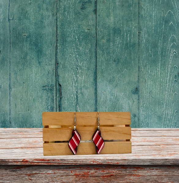 New Swirl Shaped Sublimated MDF Earrings 1.5 inch