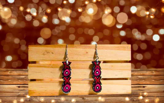 MDF-XOXO  Shaped Sublimated Earrings 1.5 inch