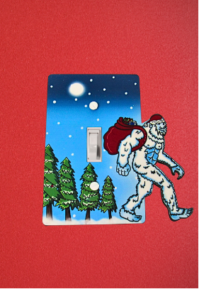 Yeti Shaped Sublimated Light Switch Cover