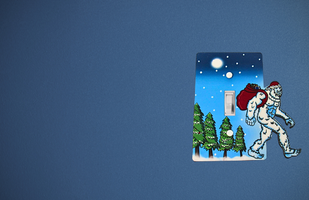 Yeti Shaped Sublimated Light Switch Cover