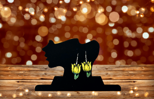 MDF-Tulip Shaped Sublimated Earrings 1.5 inch