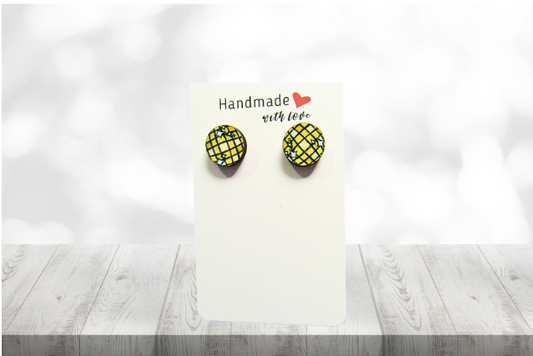 MDF-Round Shaped Stud Sublimated Earrings (Disco)