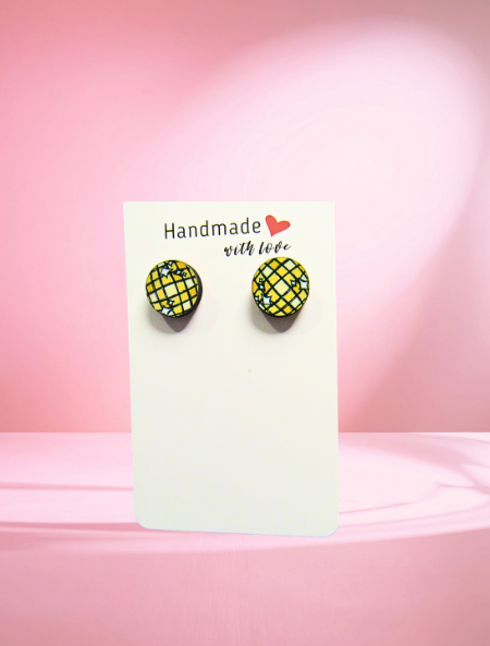 MDF-Round Shaped Stud Sublimated Earrings (Disco)